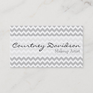 Cartes de visite gris de Chevron