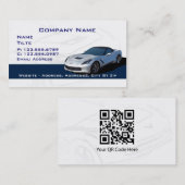 Cartes de visite gris de Corvette (Devant / Derrière)