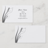 Cartes de visite gris de silhouette de (Devant / Derrière)