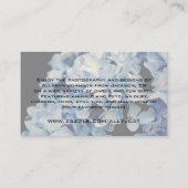 Cartes de visite gris-foncé et d'hortensia (Dos)