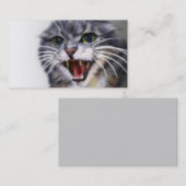 Cartes de visite gris fous de chat (Devant / Derrière)
