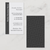 Cartes de visite gris frais d'agent immobilier (Devant / Derrière)