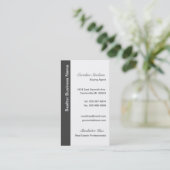 Cartes de visite gris frais d'agent immobilier (Debout devant)