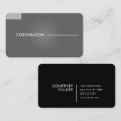 cartes de visite gris modernes et propres (Devant / Derrière)