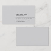 Cartes de visite gris professionnels créatifs (Devant / Derrière)