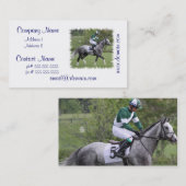 Cartes de visite gris tachetés de cheval de course (Devant / Derrière)