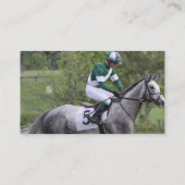 Cartes de visite gris tachetés de cheval de course (Dos)