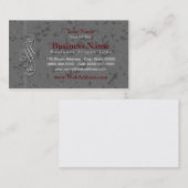 Cartes de visite grises élégantes (Devant / Derrière)