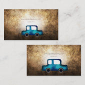 Cartes de visite Grunge Bleu Auto (Devant / Derrière)