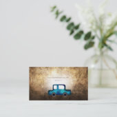 Cartes de visite Grunge Bleu Auto (Debout devant)