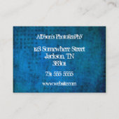 Cartes de visite grunges bleus de monogramme (Dos)