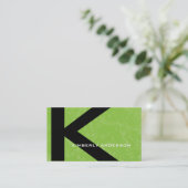 Cartes de visite grunges de modèle de monogramme (Debout devant)