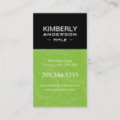 Cartes de visite grunges de modèle de monogramme (Dos)