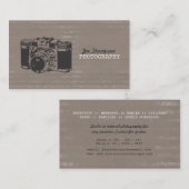 Cartes de visite grunges de photographie (Devant / Derrière)