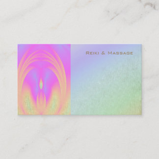 Cartes de visite grunges de Reiki d'arc-en-ciel