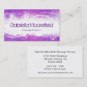 Cartes de visite grunges de thérapie de massage (Devant / Derrière)