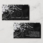 Cartes de visite grunges floraux (Devant / Derrière)