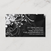 Cartes de visite grunges floraux (Dos)