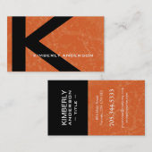 Cartes de visite grunges modernes de monogramme (Devant / Derrière)