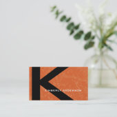 Cartes de visite grunges modernes de monogramme (Debout devant)