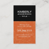 Cartes de visite grunges modernes de monogramme (Dos)