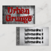 Cartes de visite grunges urbains de regard en (Devant / Derrière)