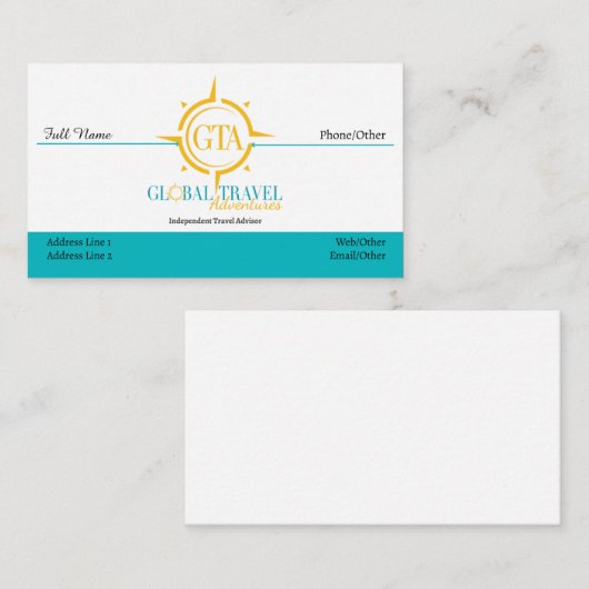 Cartes de visite GTA modernes (Devant / Derrière)