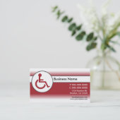 Cartes de visite handicapés blancs rouges de (Debout devant)