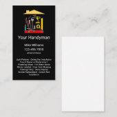 Cartes de visite Handyman à budget moderne (Devant / Derrière)