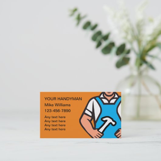 Cartes de visite Handyman parfaits (Debout devant)