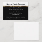 Cartes de visite haut de gamme de notaires classiq (Devant / Derrière)