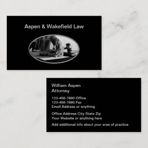 Cartes de visite haut de gamme pour avocat Jet Bla