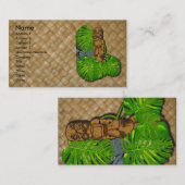 Cartes de visite hawaïens de Tiki Lauhala (Devant / Derrière)