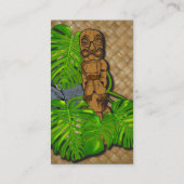 Cartes de visite hawaïens de Tiki Lauhala (Dos)