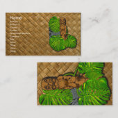 Cartes de visite hawaïens de Tiki Lauhala (Devant / Derrière)