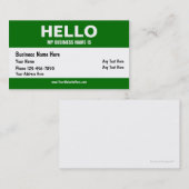 Cartes de visite Hello (Devant / Derrière)