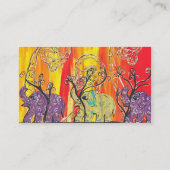 Cartes de visite heureux de défilé d'éléphant (Dos)