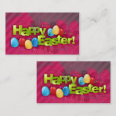 Cartes de visite heureux de Pâques (Devant / Derrière)