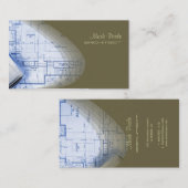 cartes de visite Hip Architect, vert laurier (Devant / Derrière)