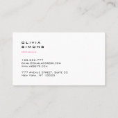 Cartes de visite holographiques minimalistes (Dos)