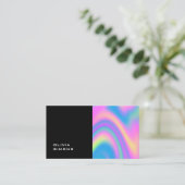 Cartes de visite holographiques minimalistes (Debout devant)