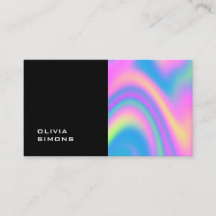 Cartes de visite holographiques minimalistes