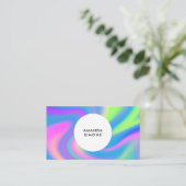 Cartes de visite holographiques minimalistes (Debout devant)