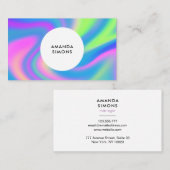 Cartes de visite holographiques minimalistes (Devant / Derrière)