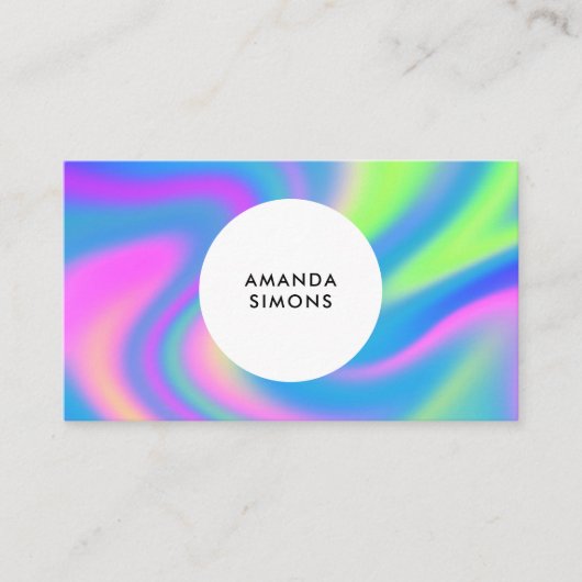 Cartes de visite holographiques minimalistes (Devant)