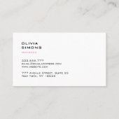 Cartes de visite holographiques minimalistes (Dos)