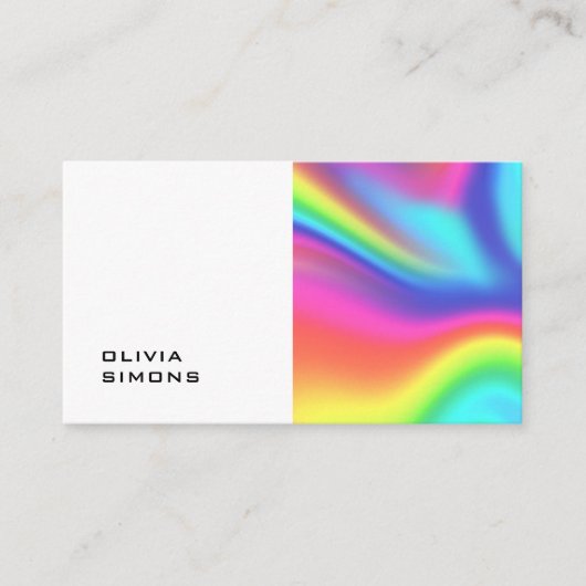 Cartes de visite holographiques minimalistes (Devant)