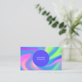 Cartes de visite holographiques minimalistes (Debout devant)