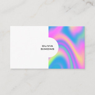 Cartes de visite holographiques minimalistes