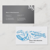 Cartes de visite homard (Devant / Derrière)